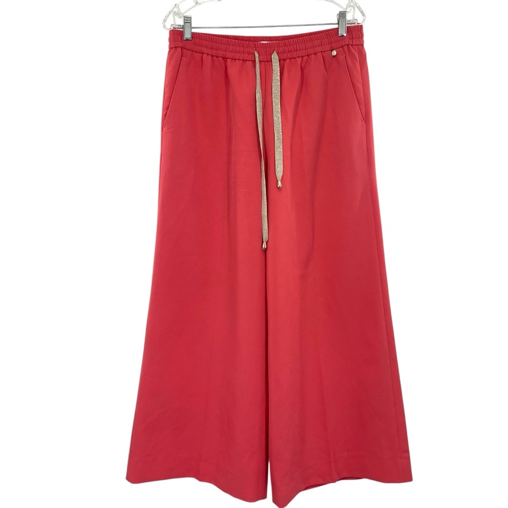 Naracamicie Italian Designer Wide Leg Drawstring Palazzo Trouser Pants
